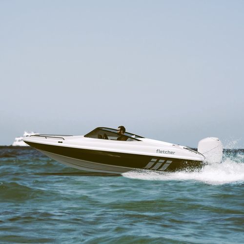 Lancha de proa aberta com motor de popa - 15 GTO - Fletcher Boats - com console dupla / open / para esqui aquático