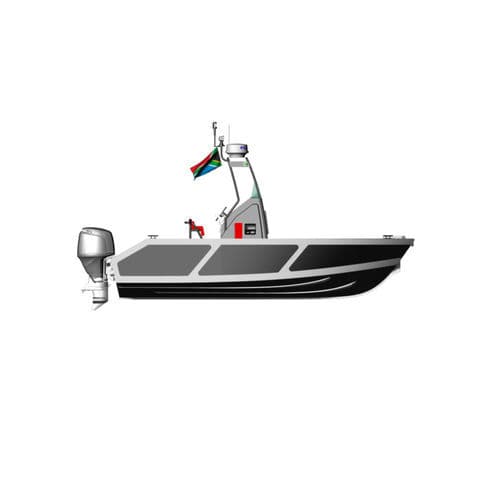 Barco profissional barco de trabalho - Blackout 600 - KND Naval Design - com motor de popa / em PEHD / com casco rígido