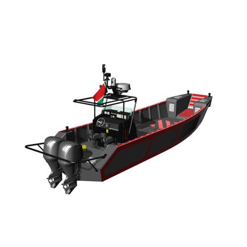 Barco profissional barco de trabalho - Blackout 1100 - KND Naval Design - com motor de popa / em PEHD / com casco rígido