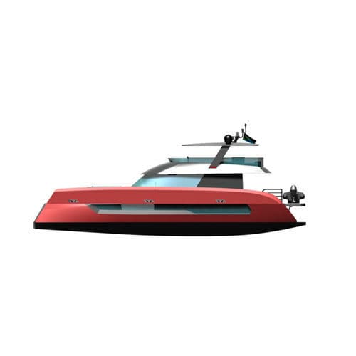 Iate a motor catamarã - Majestic R6 - KND Naval Design - de cruzeiro / com flybridge / POD-drive