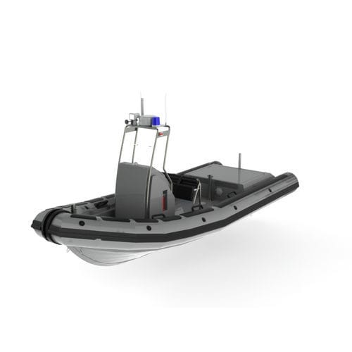 Barco profissional barco-patrulha - Navigator 720 IBM - KND Naval Design - com motor de centro / em alumínio / de casco rígido (RIB)
