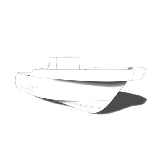 Lancha walkaround com motor de popa - 7e80  - ALDEA - com console central / open / de pesca