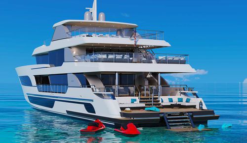 Superiate de cruzeiro - 142' ATRIUM - Burger Boat Company - com casa do leme / em alumínio