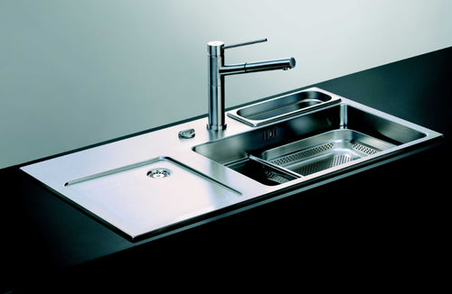 Pia de cozinha retangular - Gastronorm Sink 980 - GN ESPACE GALLEY SOLUTIONS LTD. - em aço inoxidável / para barco