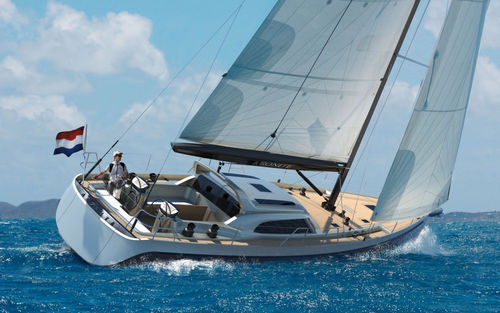 Iate à vela de cruzeiro - AXONITE 57 - KM Yachtbuilders - 3 cabines / de popa aberta / em alumínio