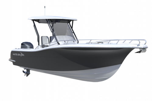 Lancha Cabin Cruiser com motor de popa - 240 SC Evo - White-shark - open / com console central / esportiva