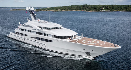 Megaiate de cruzeiro - AMATASIA - Lurssen Yachts - clássico / com casa de leme elevada / com heliporto