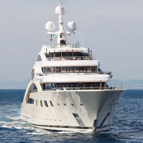 Megaiate de cruzeiro - ACE - Lurssen Yachts - com casa de leme elevada / com heliporto