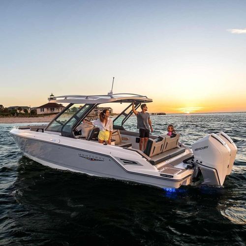 Lancha de proa aberta com motor de popa - ELITE 30 OB - Monterey Boats - bimotor / com console dupla / bowrider