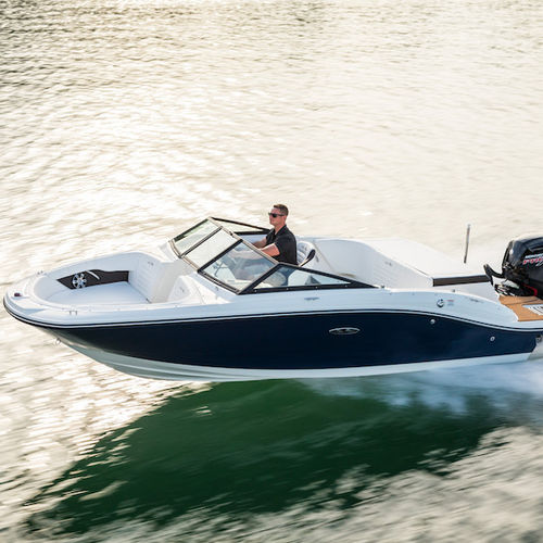 Lancha de proa aberta com motor de popa - SPX 190 OB - Sea Ray - com console dupla / bowrider / open