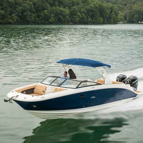Lancha de proa aberta com motor de popa - SDX 290 OB - Sea Ray - bimotor / com console dupla / bowrider