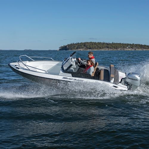Lancha de proa aberta com motor de popa - BEAVER BR - Silver - com console dupla / bowrider / open