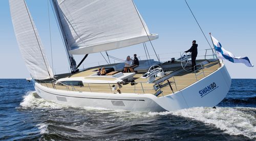 Iate à vela de cruzeiro - 80 - Nautor Swan - de regata / 4 cabines / de popa aberta