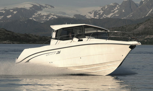 Lancha Cabin Cruiser com motor de popa - DINO 26 - Capelli - com cockpit fechado / de pesca esportiva / máx. 8 pessoas