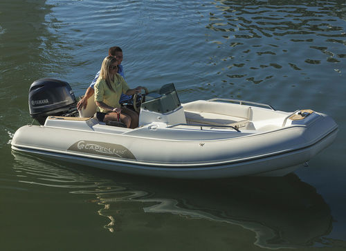 Barco inflável com motor de popa - TEMPEST 410 - Capelli - semirrígido / com console central / open