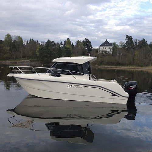 Lancha Cabin Cruiser com motor de popa - DINO 23 - Capelli - com hard-top / de pesca / máx. 7 pessoas