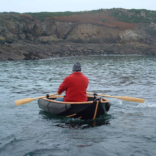 Bote auxiliar com motor de popa - CORACLE 190 - Nautiraid - dobrável / open / de pesca