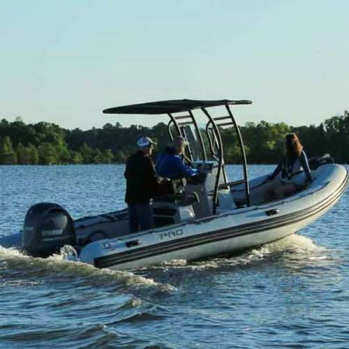 Barco inflável com motor de popa - PRO 6.5 - ZODIAC - de casco rígido (RIB) / com console central / open
