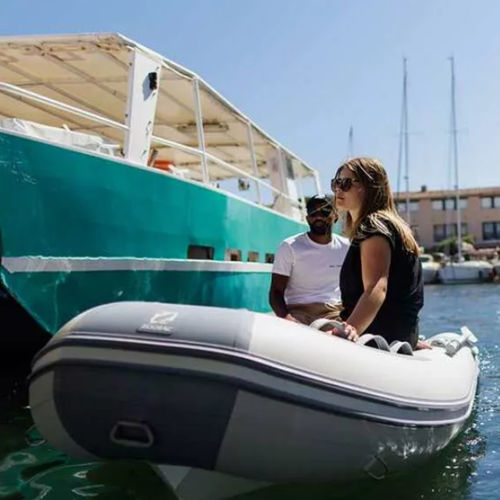 Barco inflável com motor de popa - CADET  - ZODIAC - de casco rígido (RIB) / open / em alumínio