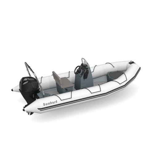 Barco inflável com motor de popa - 500 - Bombard - semirrígido / com console central / open