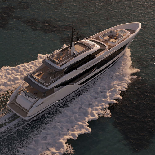 Superiate de cruzeiro - 125' - Custom Line Yacht - com casa do leme / com linha de eixo / 5 cabines