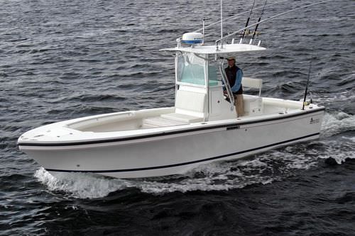 Lancha de console central com motor de centro - 26 CENTER CONSOLE - Albin Marine - de pesca esportiva / com T-Top