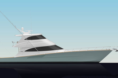 Iate a motor de cruzeiro - 74 EB - Viking Yachts - de cruzeiro oceânico / conversível / com flybridge fechado