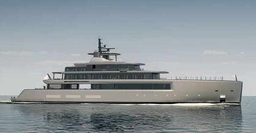 Megaiate de cruzeiro - B.LOFT - Benetti - com casa de leme elevada / 6 cabines / em aço