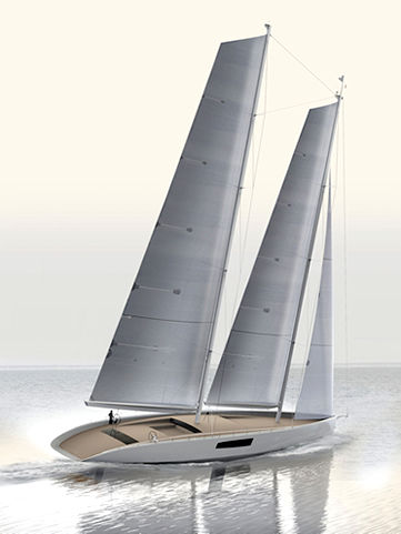 Super iate à vela de luxo de cruzeiro - 44M SCHOONER - Derecktor - de popa aberta / sloop / escuna
