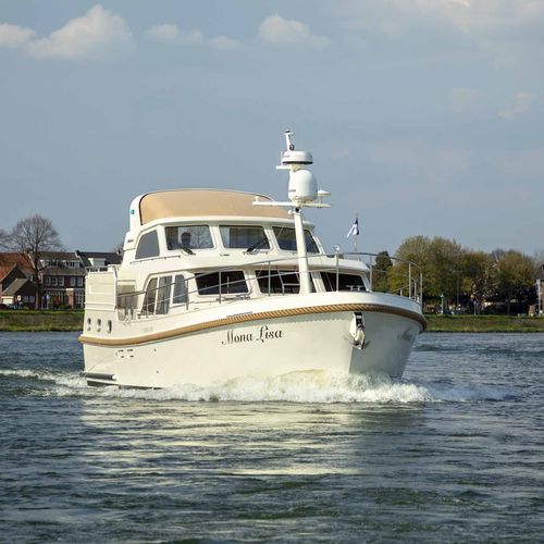 Lancha Express Cruiser com motor de centro - 450 AC Variotop - Linssen Yachts B.V. - a diesel / bimotor / com flybridge fechado