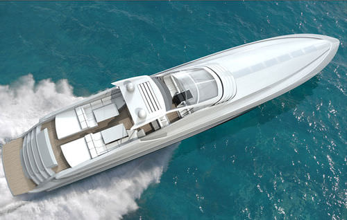 Iate a motor de alta velocidade - 100' - Magnum Marine - open / soft-top / 5 cabines