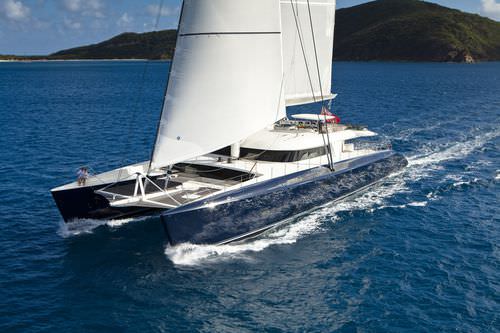 Super iate à vela de luxo catamarã - HEMISPHERE - Pendennis - de cruzeiro oceânico / 5 cabines / de popa aberta