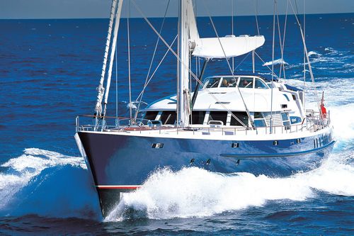 Super iate à vela de luxo de cruzeiro - MITSEAAH - Pendennis - 8 cabines / com cockpit central / em alumínio