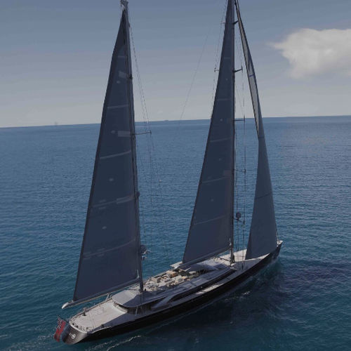 Super iate à vela de luxo de cruzeiro - BADIS - Perini Navi - de cruzeiro oceânico / 6 cabines / pernoite para 12 pessoas