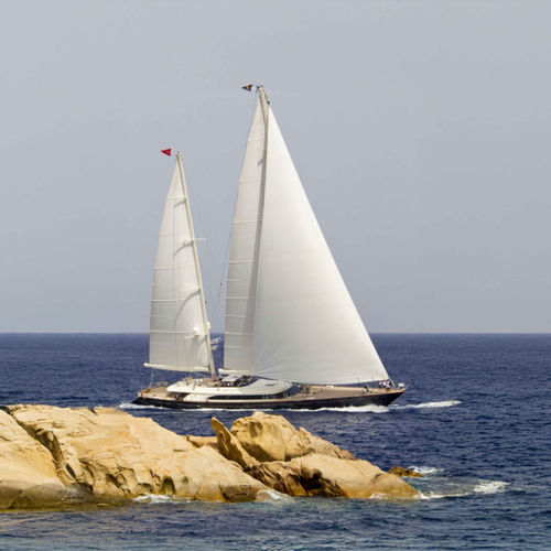 Super iate à vela de luxo de cruzeiro - FIDELIS - Perini Navi - 5 cabines / com deck saloon / em alumínio
