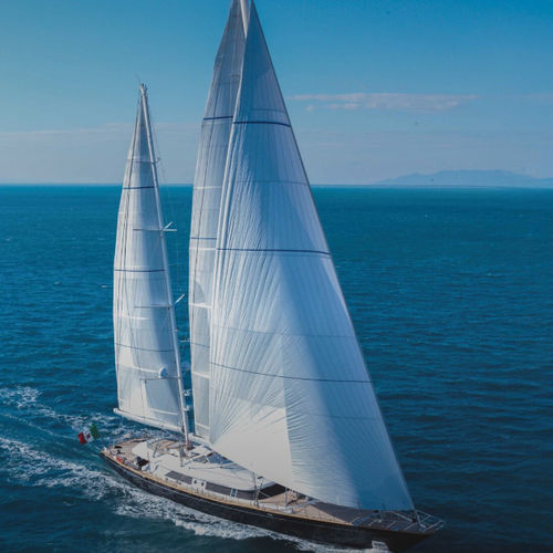 Super iate à vela de luxo de cruzeiro - PIROPO - Perini Navi - de cruzeiro oceânico / 6 cabines / pernoite para 12 pessoas