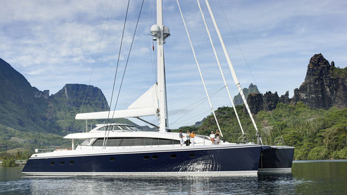 Super iate à vela de luxo catamarã - QUINTESSENTIAL - Warwick Yacht Design - de cruzeiro / 4 cabines / com flybridge