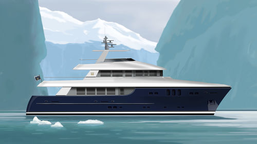 Iate a motor de expedição - W 96 - Warwick Yacht Design - trawler / com casa de leme elevada / 4 cabines