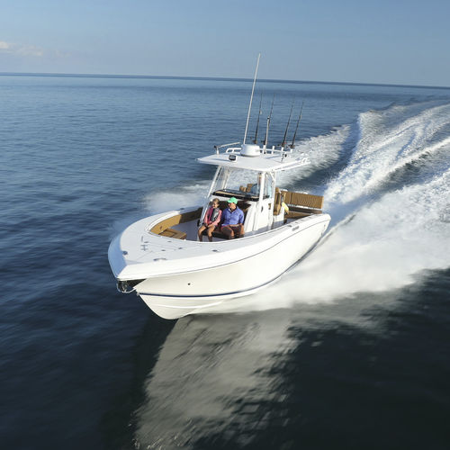 Lancha de console central com motor de popa - 34CC / 34CC LS - Fountain Powerboats - bimotor / trimotor / rápida