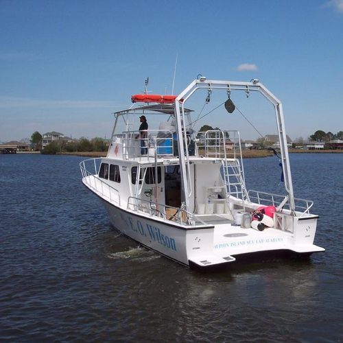 Barco profissional barco para pesquisa científica - 46'  - Newton Boats - com motor de centro