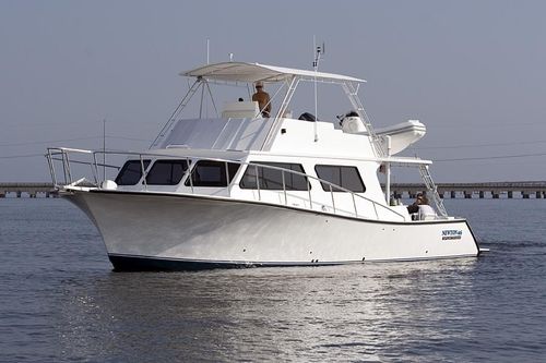 Lancha Express Cruiser com motor de centro - 46'  - Newton Boats - com flybridge / de pesca esportiva