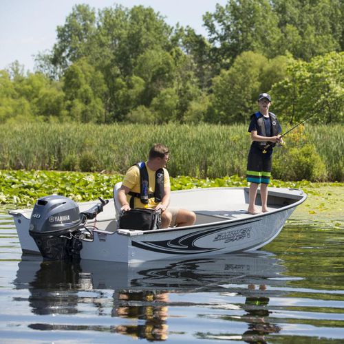 Bote com motor de popa - Angler 14 T - Smoker Craft - open / de pesca esportiva / máx. 4 pessoas