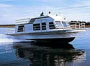 Barco-casa com motor de centro - 44' Sport Series - Gibson Boats - fluvial