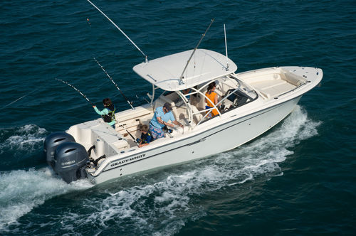 Lancha de proa aberta com motor de popa - Freedom 275 - Grady-White - bimotor / bowrider / com console dupla