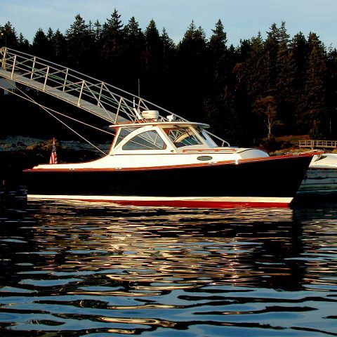 Lancha Express Cruiser com motor de centro - TOMAHAWK - Lyman Morse - com hard-top / sob medida