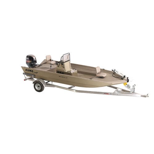 Jon boat com motor de popa - MV2072 AW CC - Alumacraft - com console central / de pesca esportiva / em alumínio