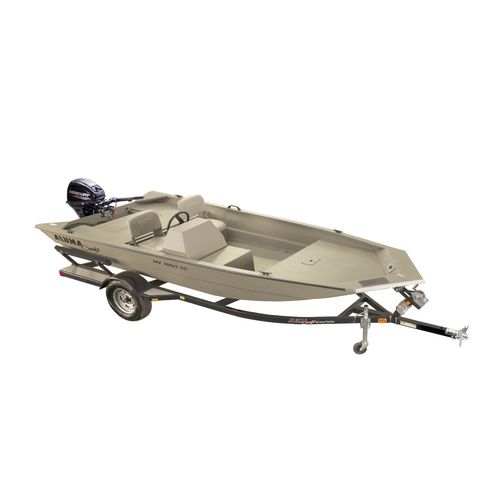 Jon boat com motor de popa - MV1650 AW SC - Alumacraft - com console lateral / de pesca esportiva / em alumínio