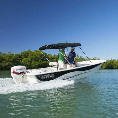 Lancha de console central com motor de popa - 258 DLV - Carolina Skiff - bimotor / de pesca esportiva / máx. 18 pessoas