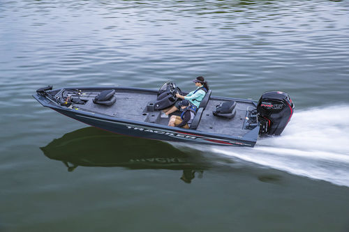 Bass boat com motor de popa - PRO TEAM™ 190 TX - Fisher - com console lateral / open / de pesca esportiva