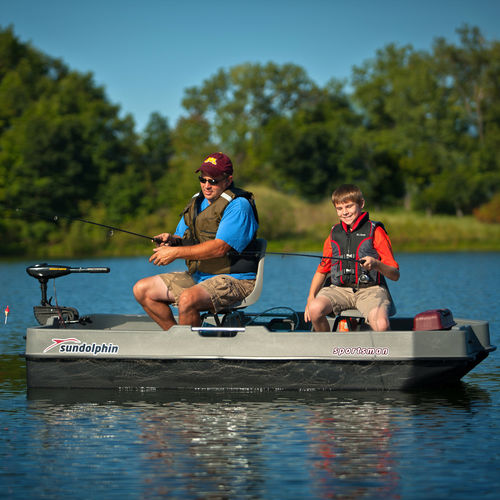 Bote com motor de popa - SPORTSMAN - KL Outdoor - elétrico / de pesca esportiva / de 2 lugares